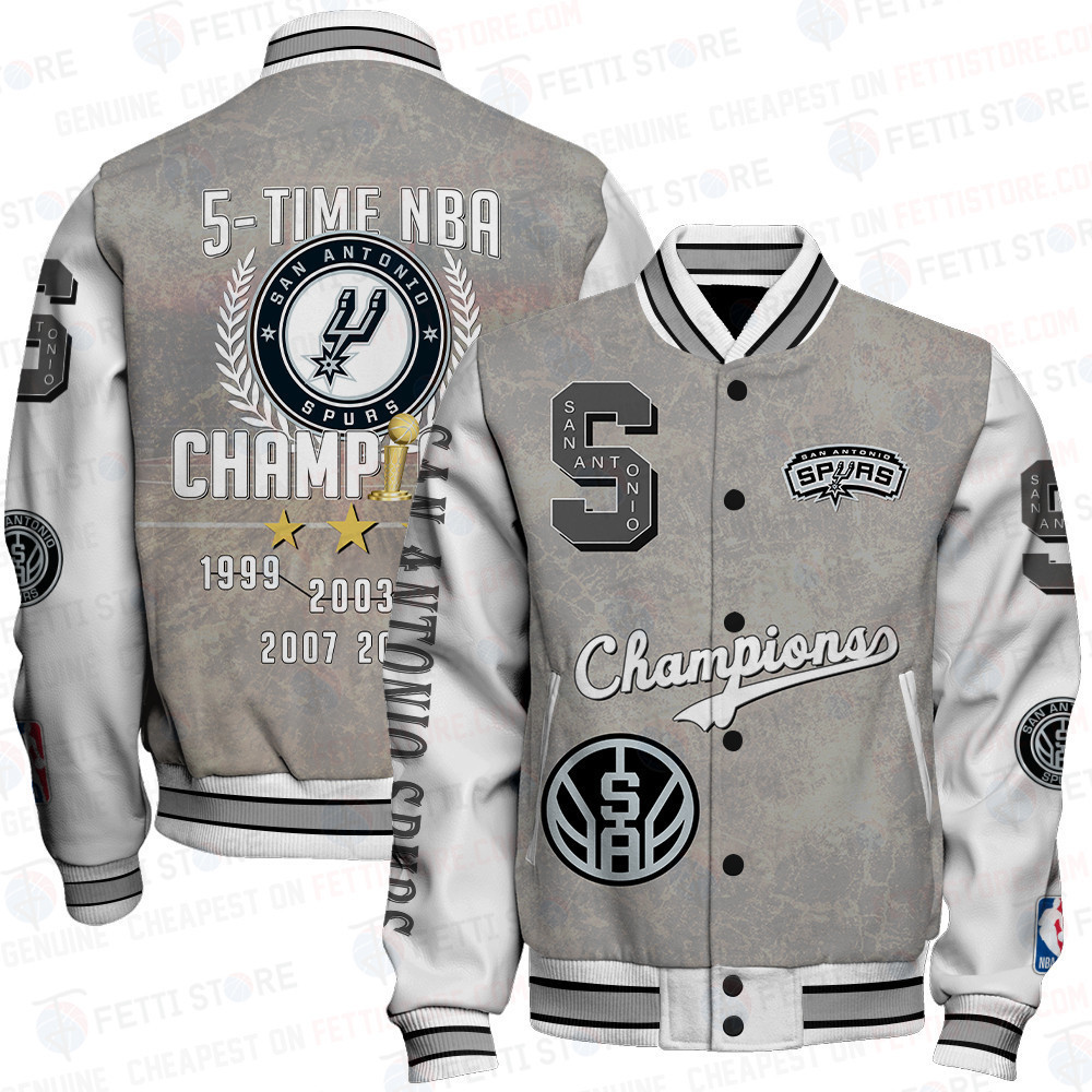 san antonio spurs 5x champions print baseball varsity jacket baseball jacket all over print sfat v4 2zlaz