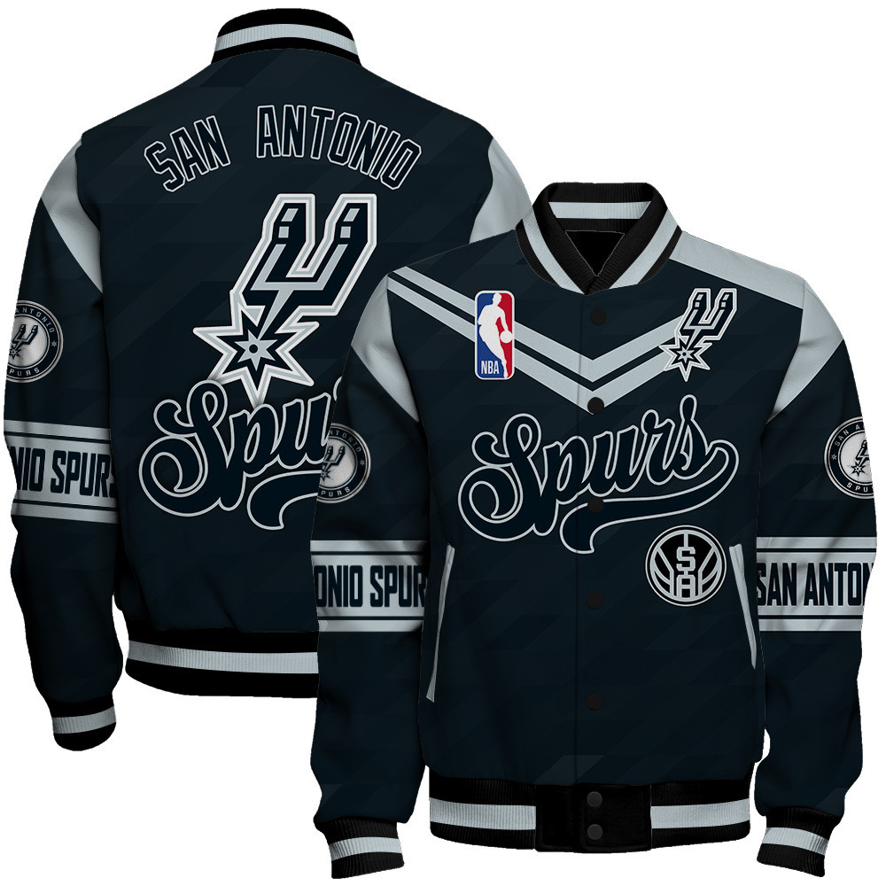 san antonio spurs nba baseball varsity jacket baseball jacket all over print sfat v9 olwqx