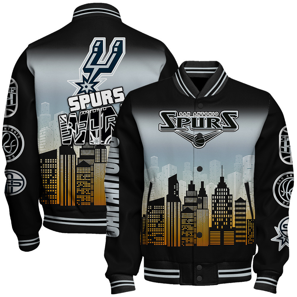 san antonio spurs nba baseball varsity jacket baseball jacket all over print stm v16 qxfa2