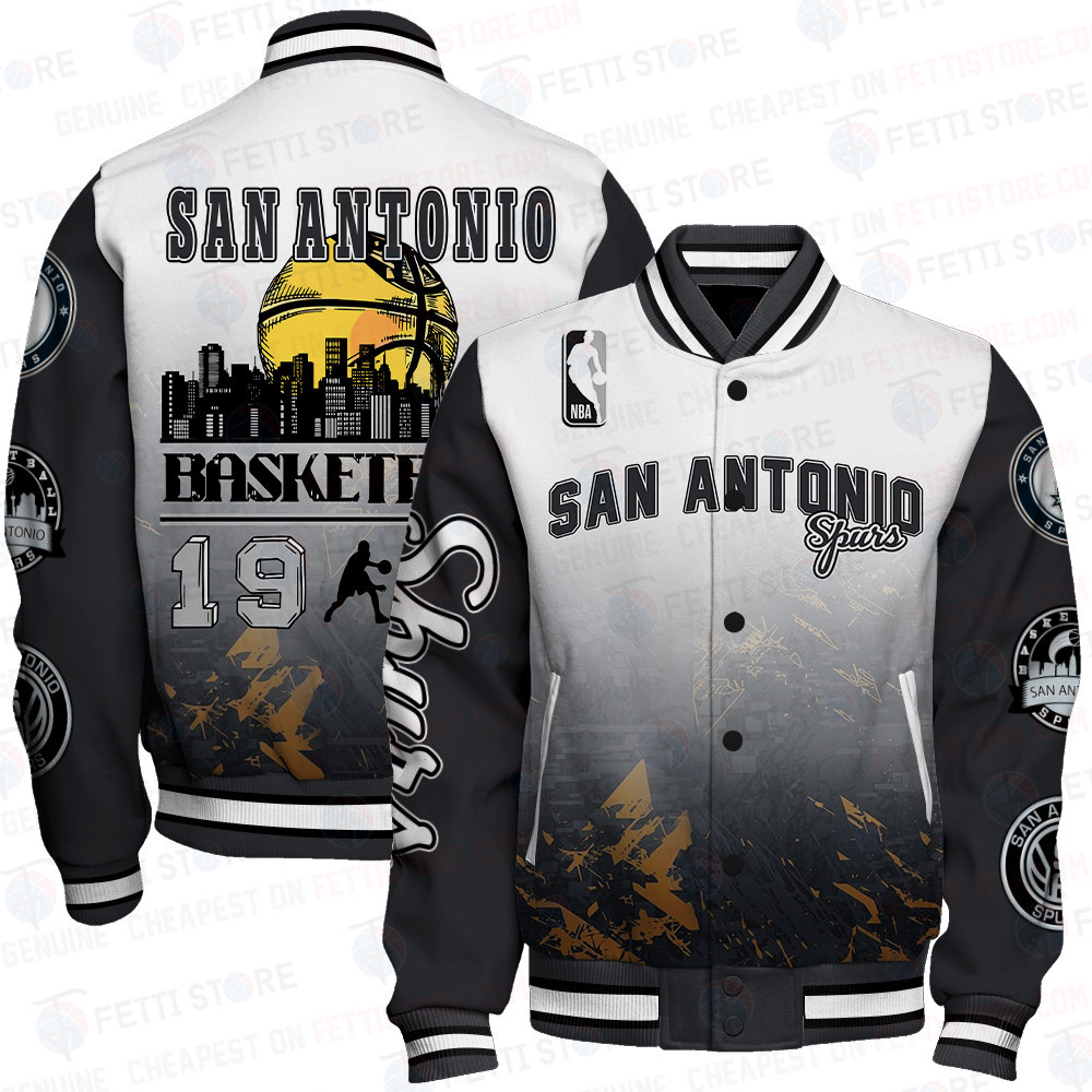 san antonio spurs nba baseball varsity jacket baseball jacket all over print wf24 qpmir