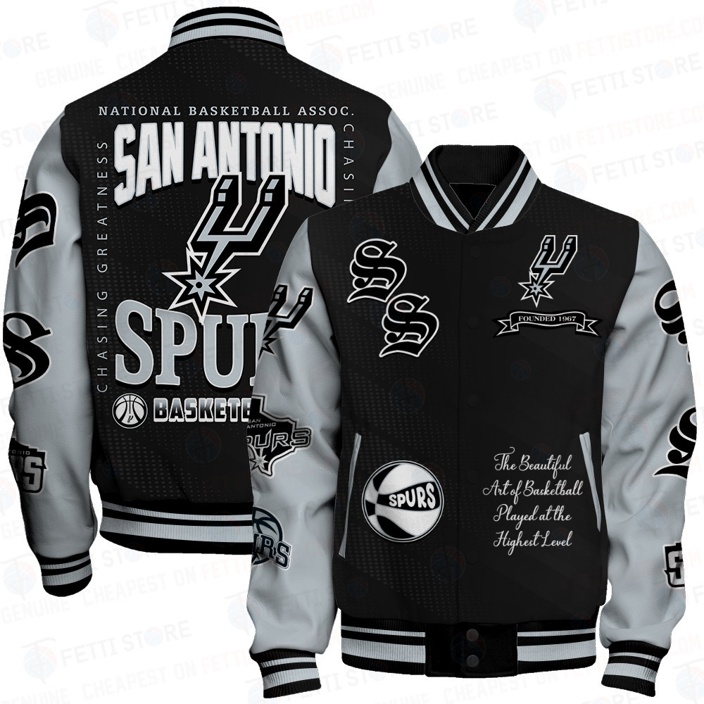 san antonio spurs nba print baseball varsity jacket baseball jacket all over print sfat v25 phphx