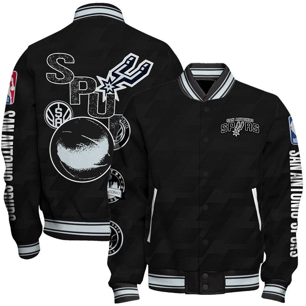 san antonio spurs new design team color baseball varsity jacket baseball jacket all over print sfat v16 ksnde