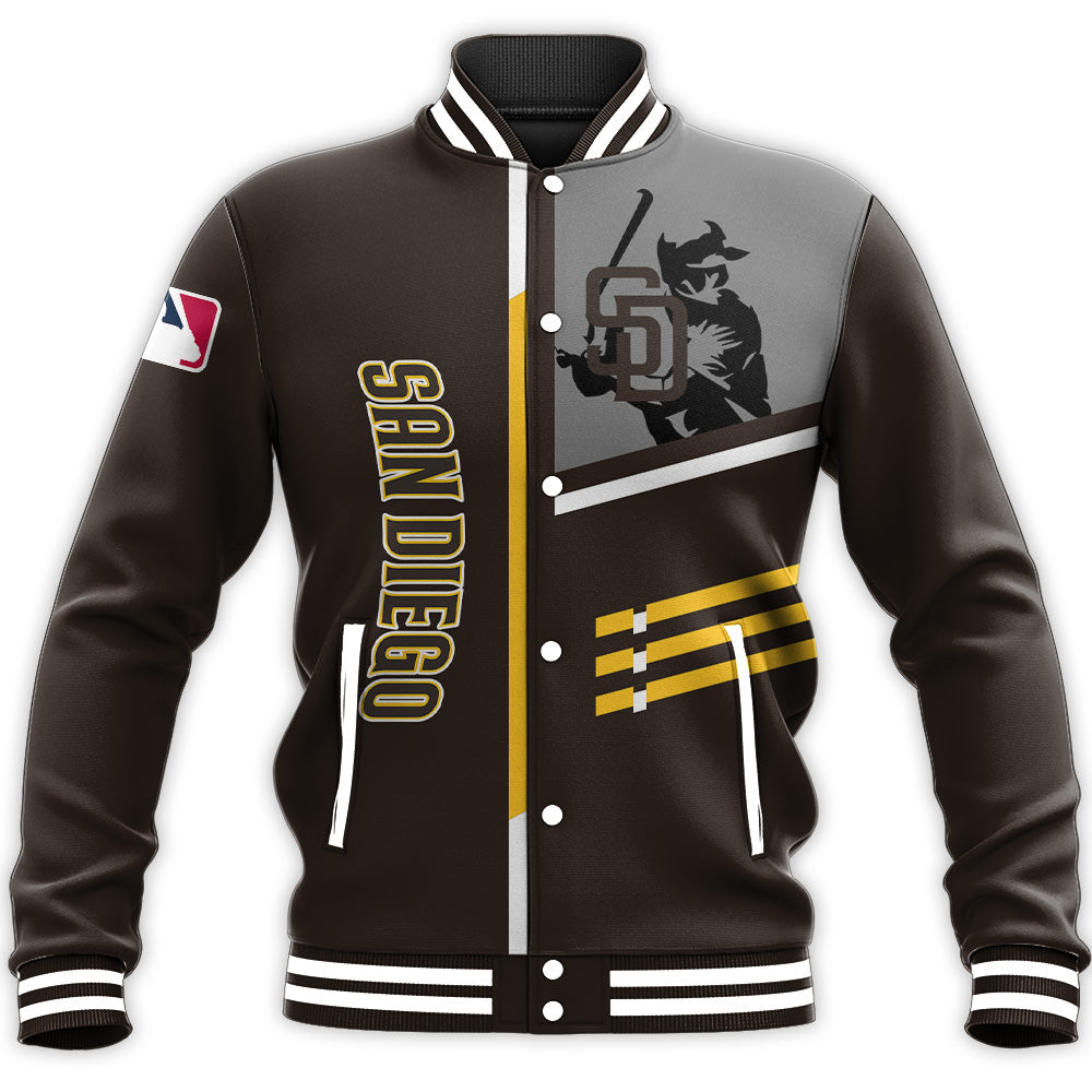 san diego padres baseball jacket button up zipper hooded all over print personalized baseball for fan mlb 0qw2z