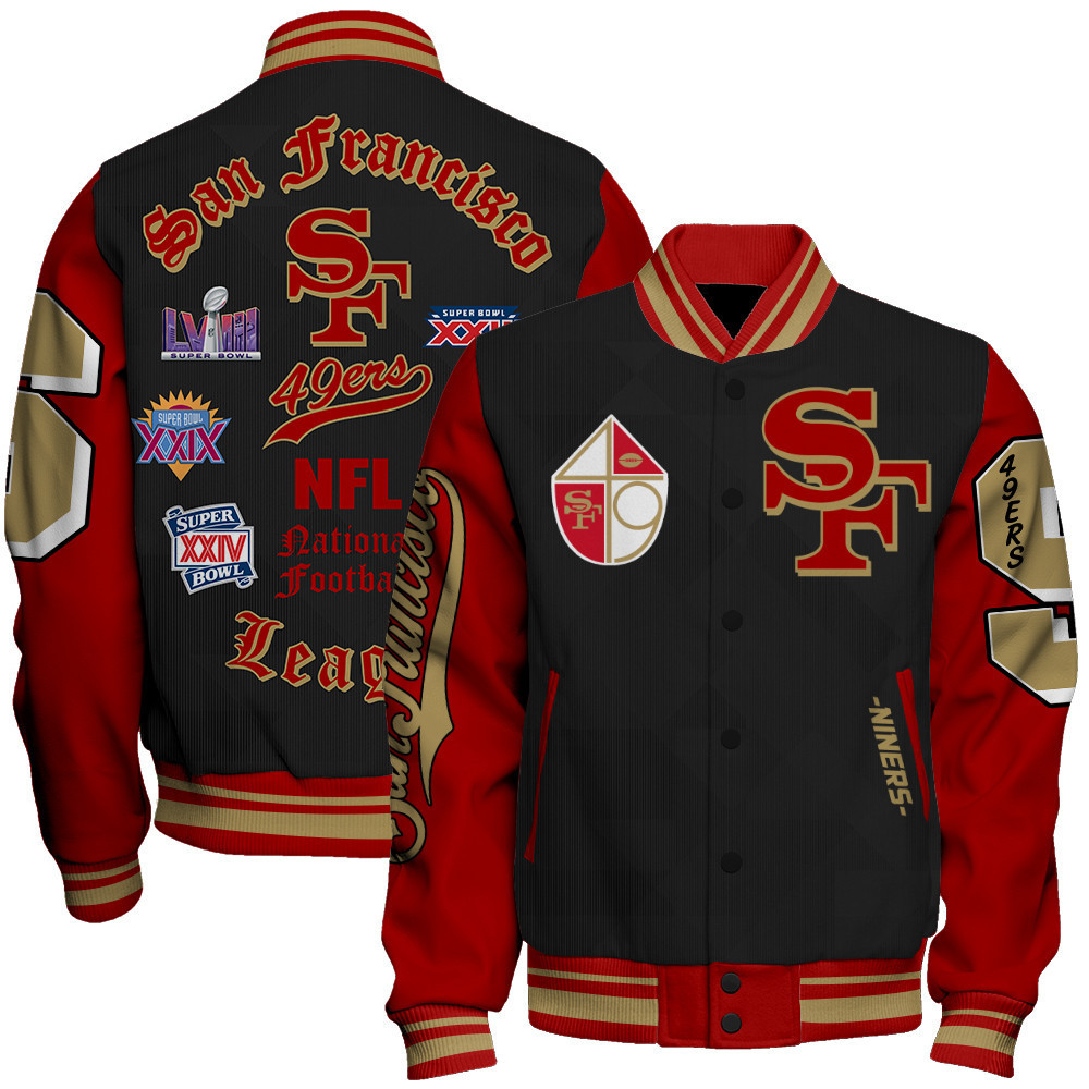 san francisco 49ers nfl 2024 unisex baseball varsity jacket baseball jacket all over print sfat v25 hv3si