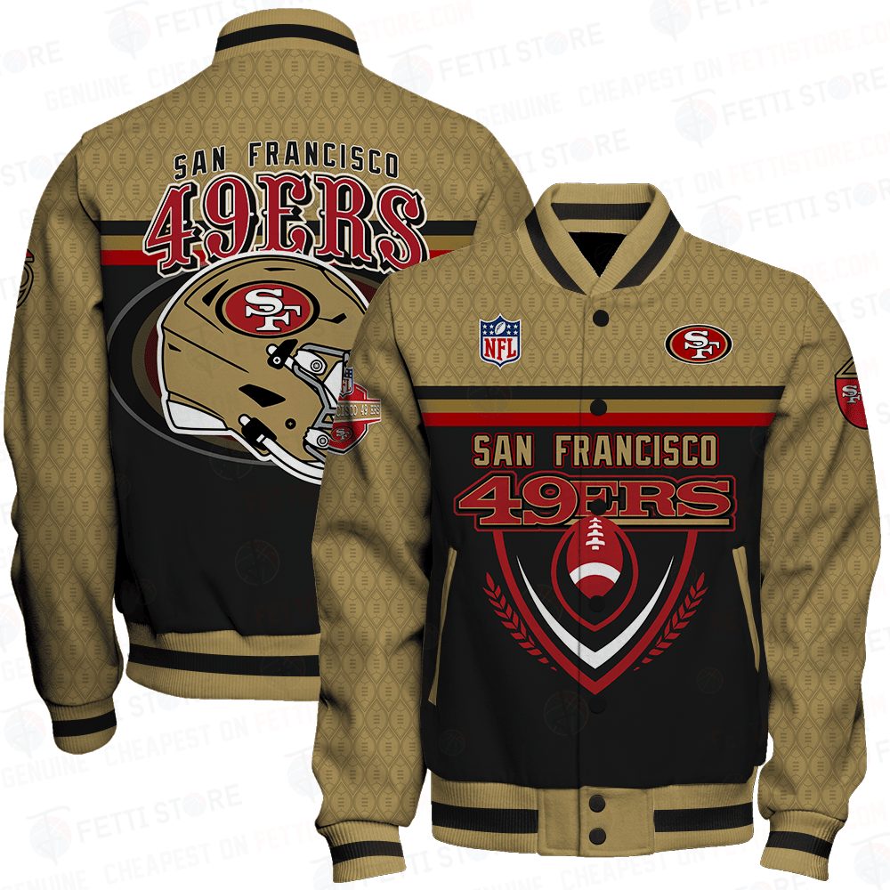 san francisco 49ers nfl baseball varsity jacket baseball jacket all over print stm v10 wbtcj