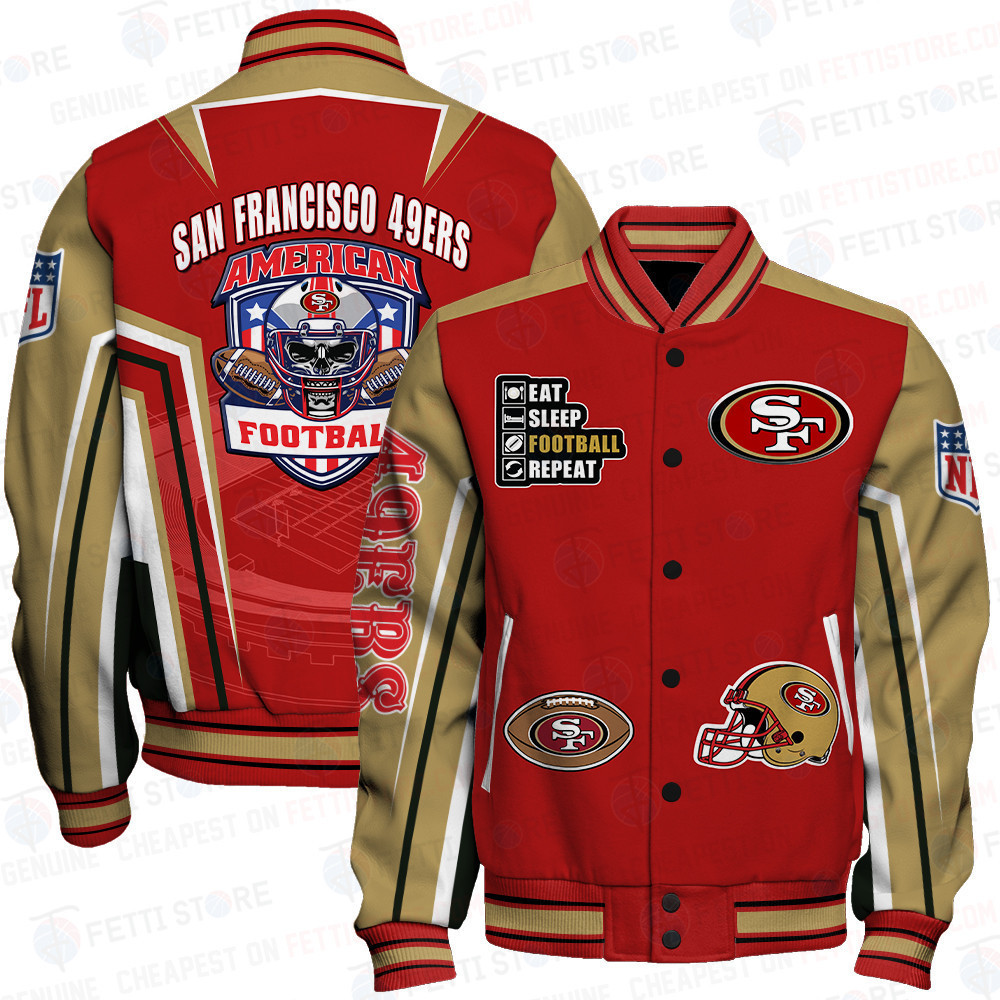 san francisco 49ers nfl baseball varsity jacket baseball jacket all over print stm v4 ag5n6