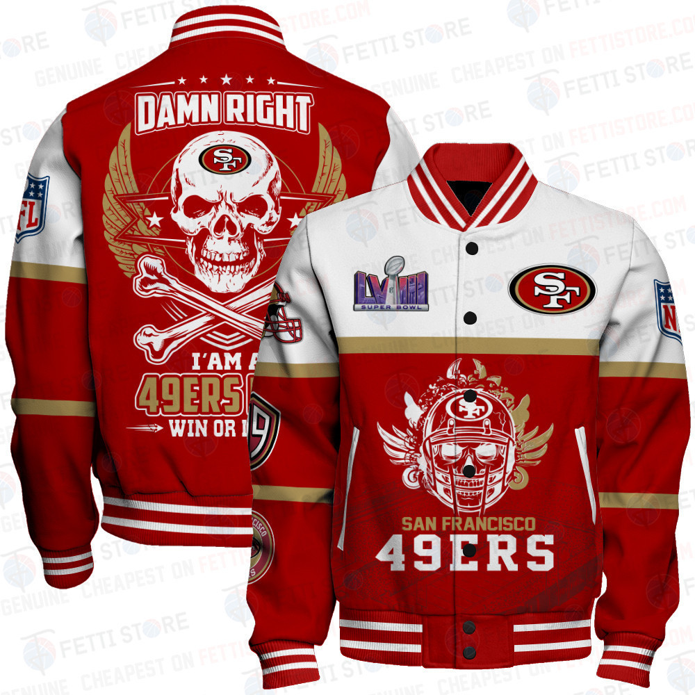 san francisco 49ers nfl baseball varsity jacket baseball jacket all over print stm v4 lf1oj