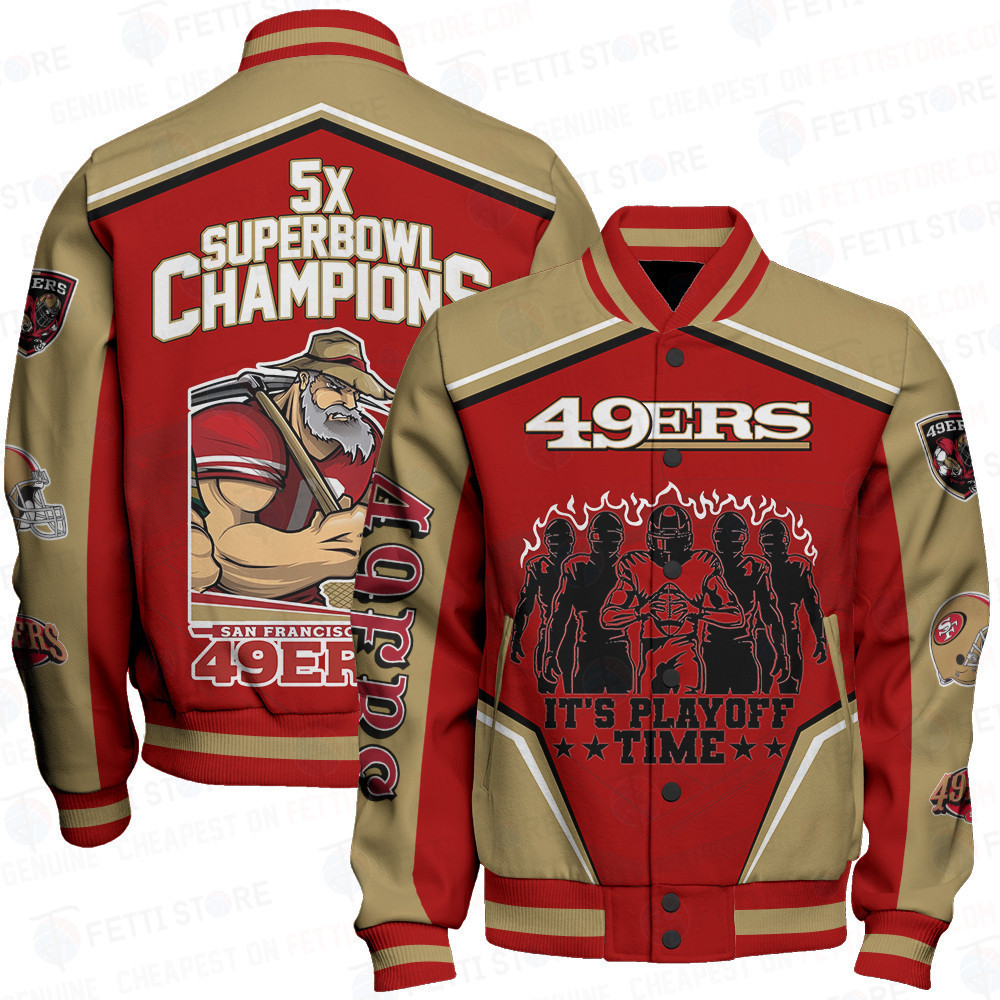 san francisco 49ers nfl baseball varsity jacket baseball jacket all over print stm v6 vapnq