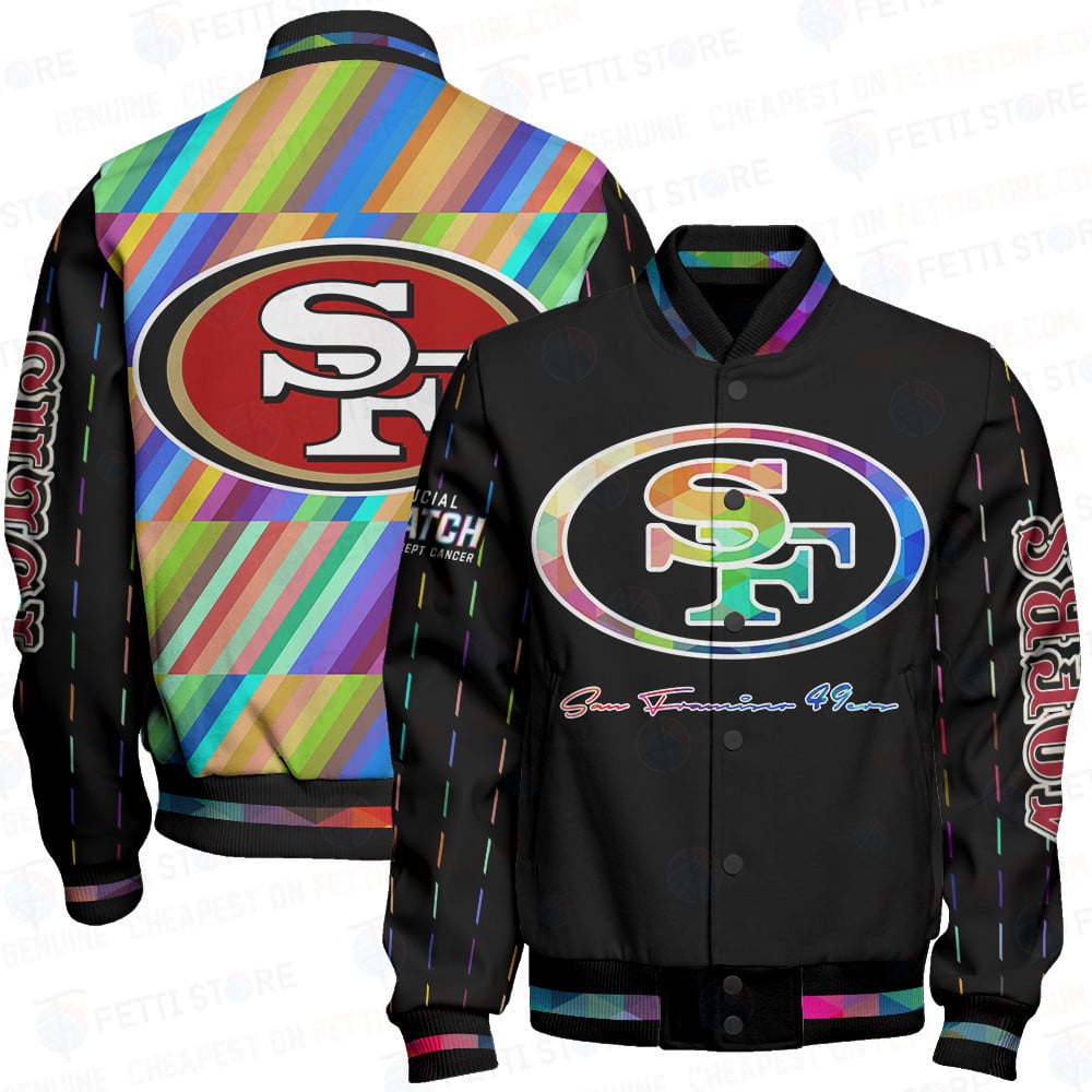 san francisco 49ers nfl baseball varsity jacket baseball jacket all over print v2 e3ypl