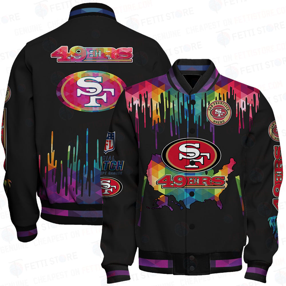 san francisco 49ers nfl baseball varsity jacket baseball jacket all over print v3 j0k1i