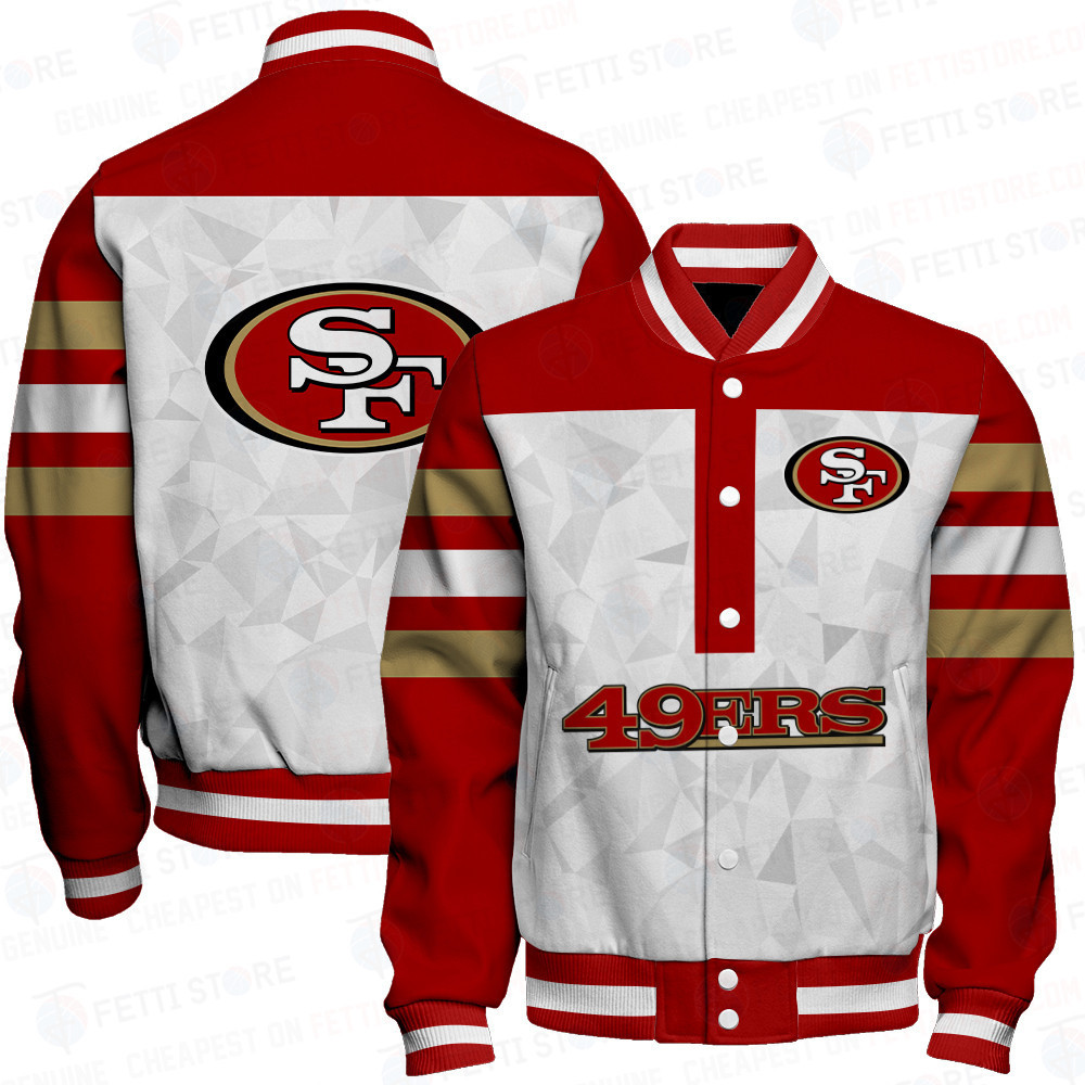 san francisco 49ers nfl nfl 2023 starter thursday night gridiron raglan unisex baseball varsity jacket baseball jacket all over print v6 zbfwx