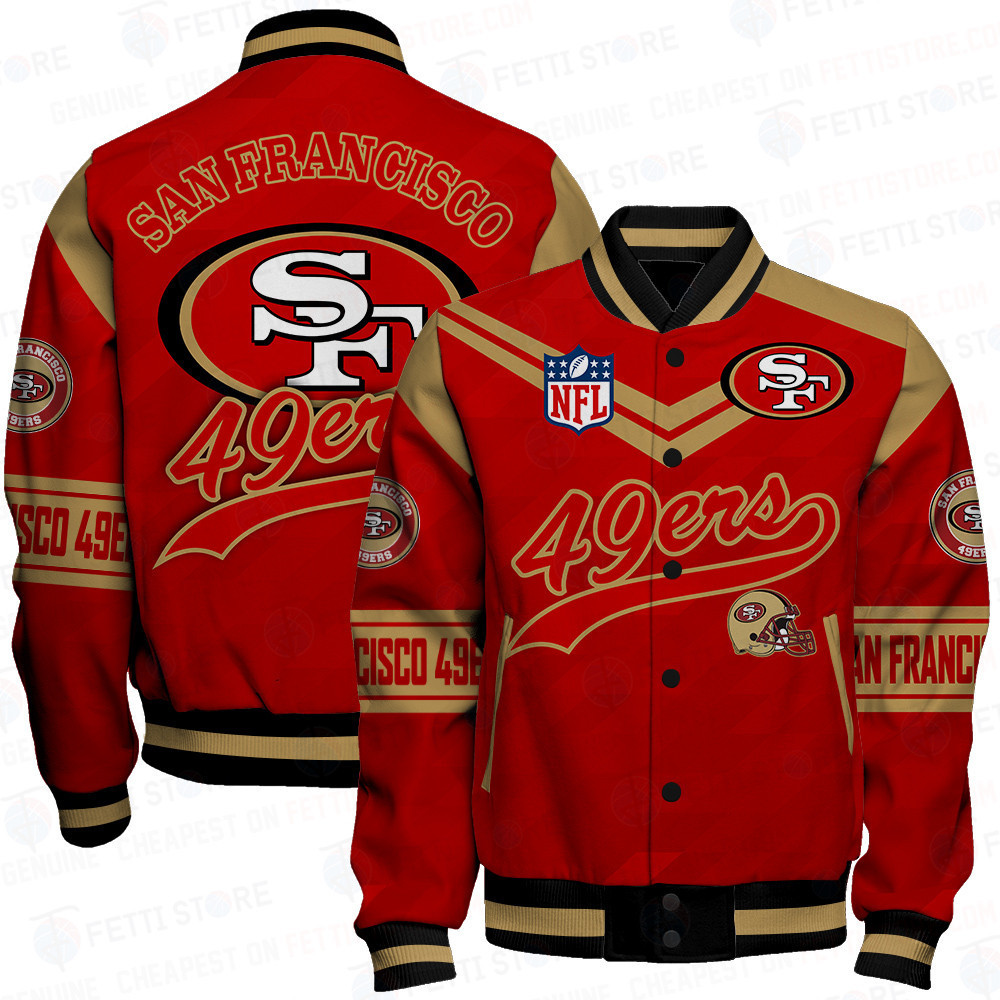 san francisco 49ers nfl pattern baseball varsity jacket baseball jacket all over print sh1 v2 lmofj