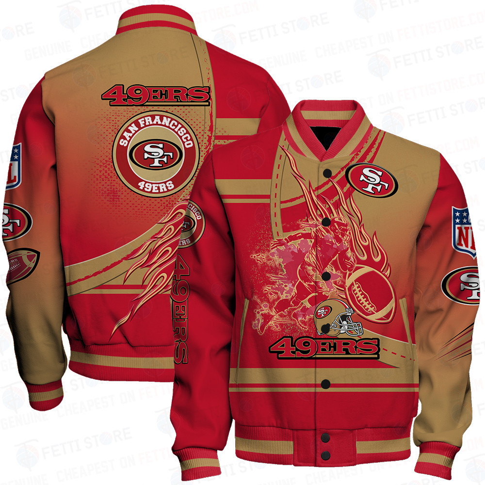 san francisco 49ers nfl pattern baseball varsity jacket baseball jacket all over print sh1 v3 0r4hi