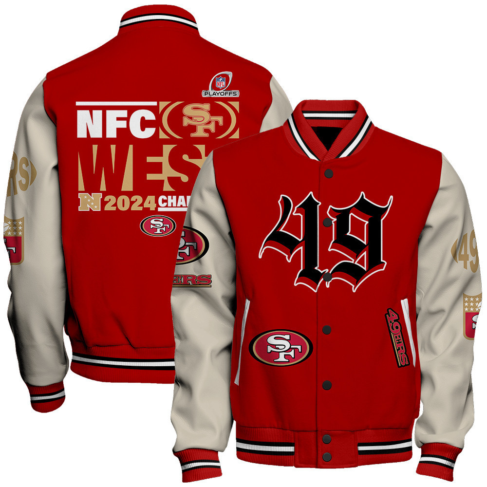 san francisco 49ers nfl we are lions baseball varsity jacket baseball jacket all over print stm v4 jnmep