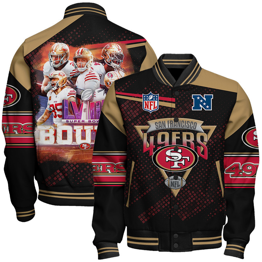 san francisco 49ers nfl we are lions baseball varsity jacket baseball jacket all over print stm v5 mtq7p