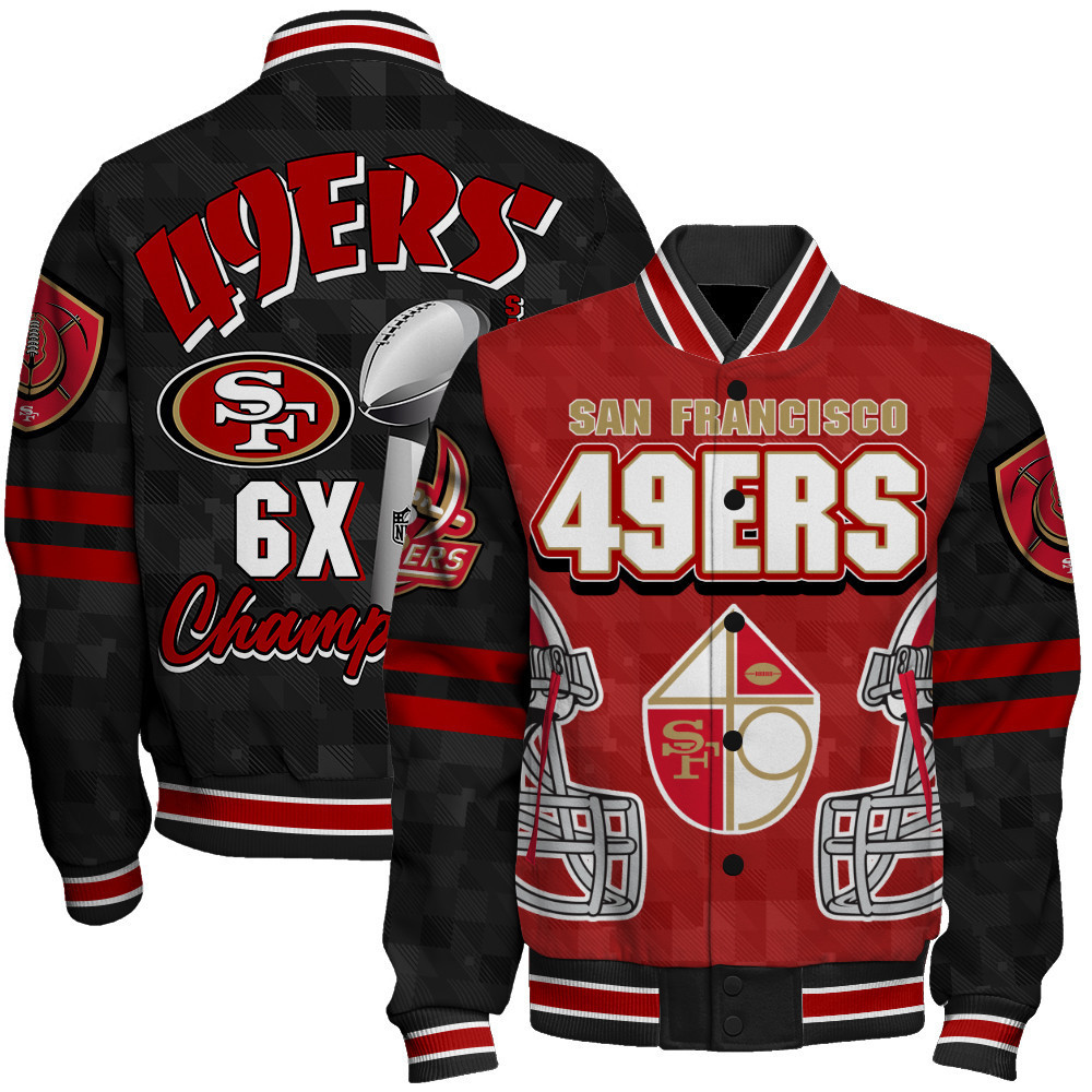 san francisco 49ers super bowl lviii 2024 unisex baseball varsity jacket baseball jacket all over print sfat v18 h9t8s