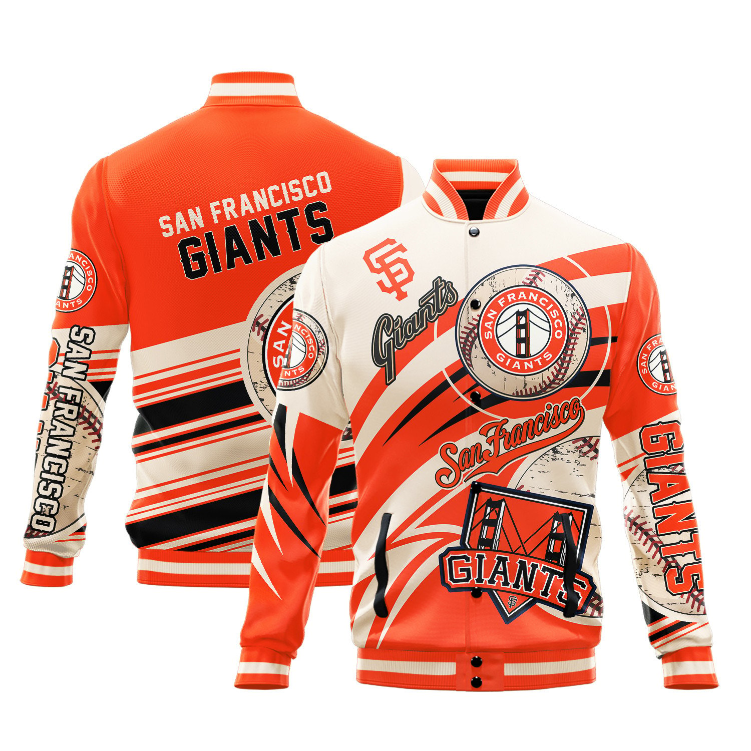 san francisco giants baseball varsity jacket baseball jacket all over print wf p5zrs