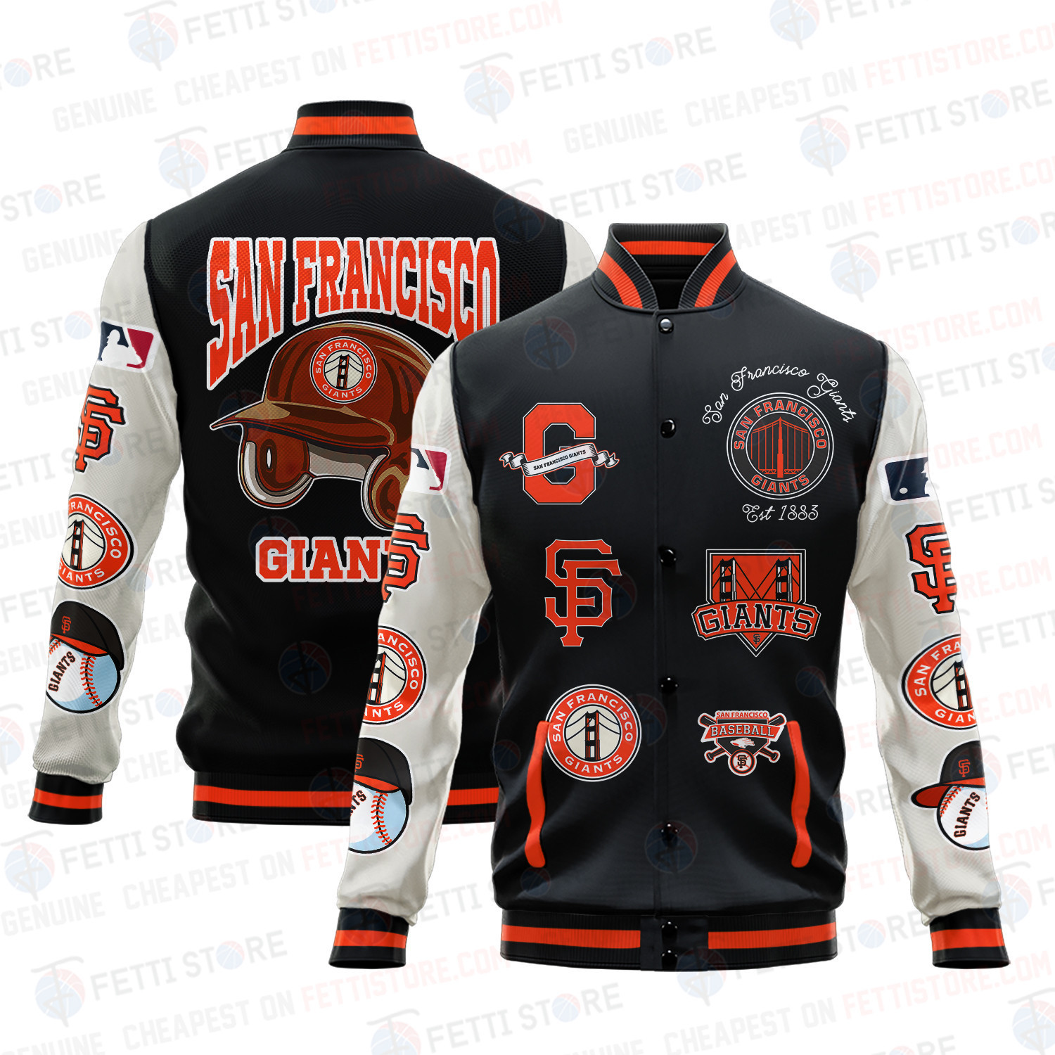 san francisco giants mlb baseball varsity jacket baseball jacket all over print v2 aasds