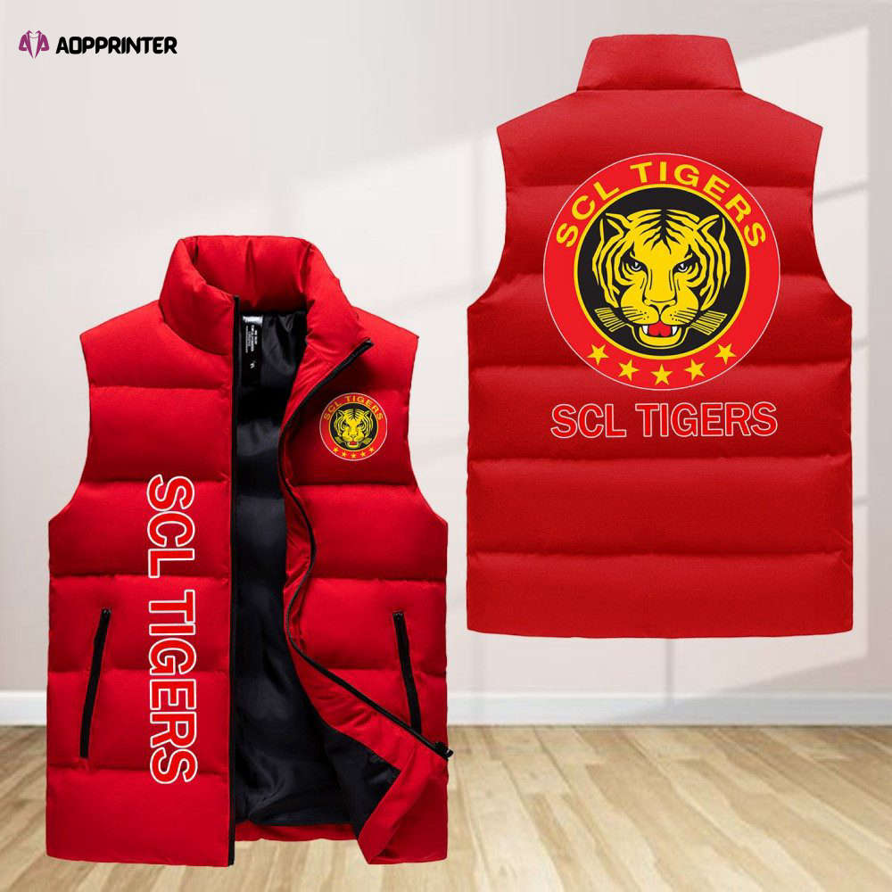 scl tigers sleeveless puffer jacket custom for fans spj0420