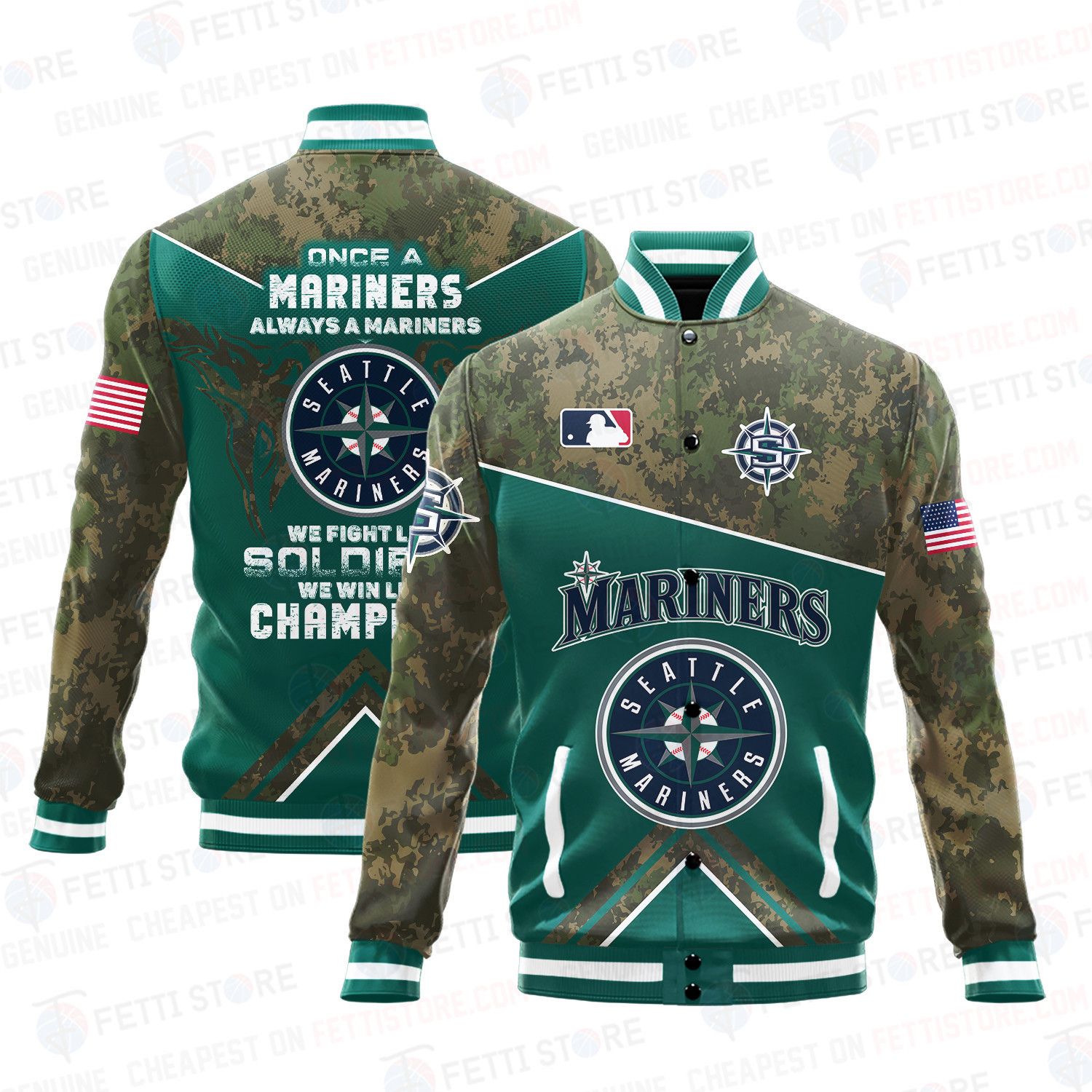 seattle mariners mlb army forces pattern baseball varsity jacket baseball jacket all over print sh1 v5 lddaw