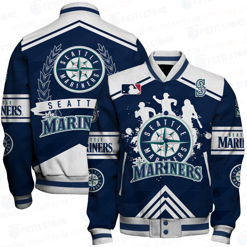 seattle mariners mlb pattern baseball varsity jacket baseball jacket all over print sh1 v4 er2tq