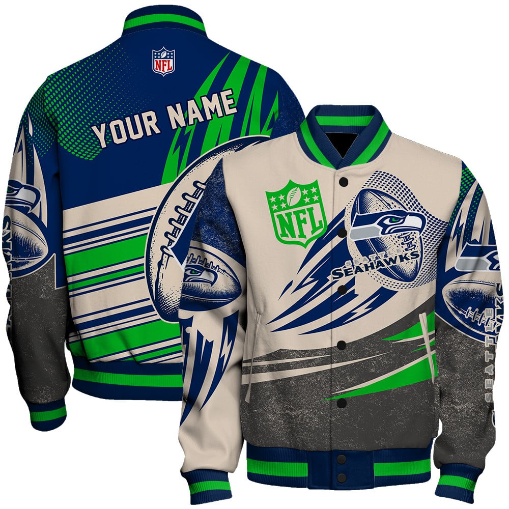 seattle seahawks aop varsity jacket baseball jacket all over print wf v10 ycaca