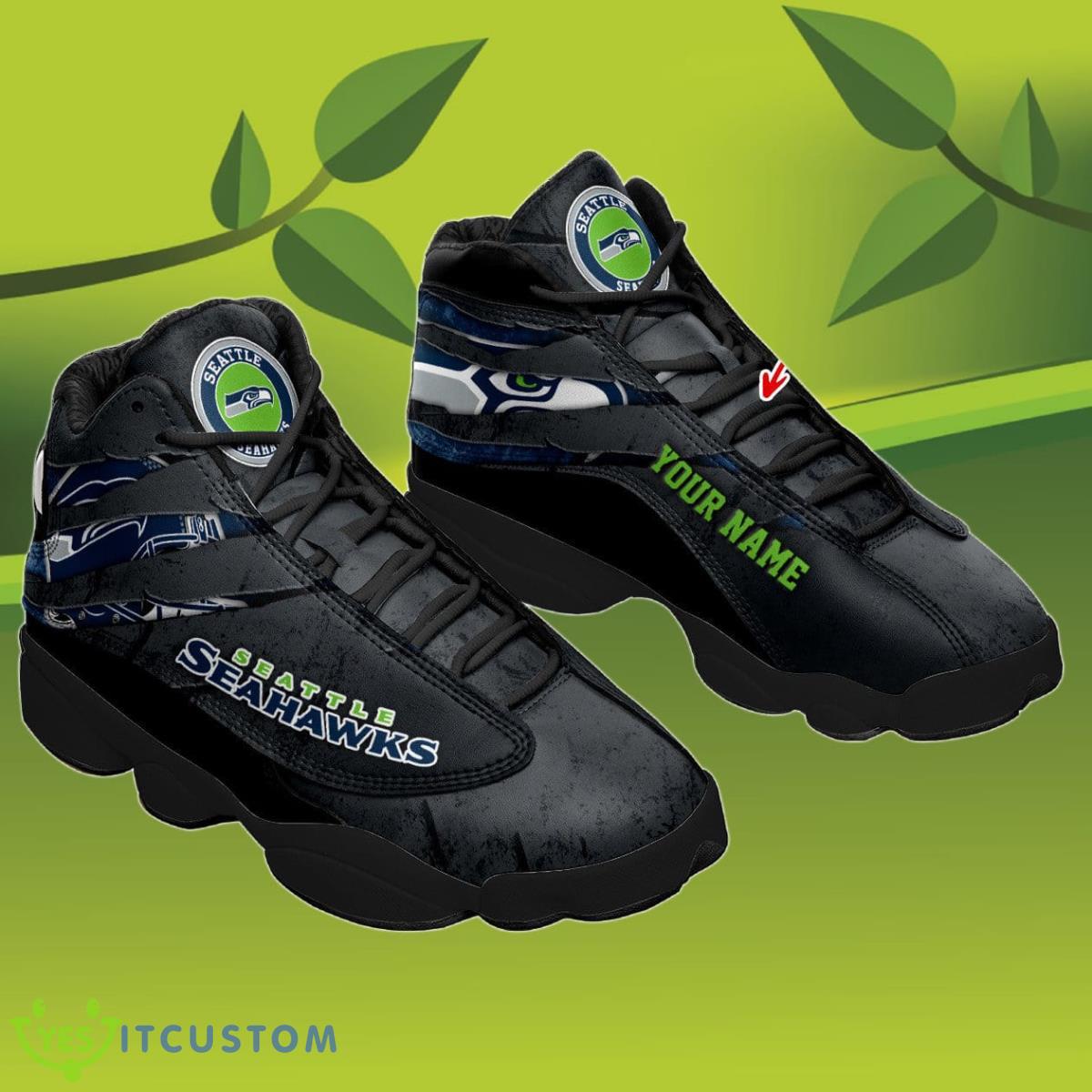 seattle seahawks custom name air jordan 13 sneakers best gift for men and women