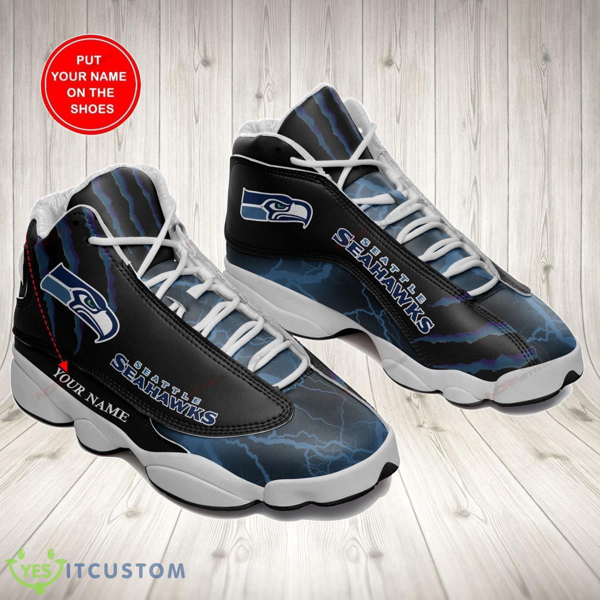 seattle seahawks football team air jordan 13 custom name sneakers best gift for fans shoess