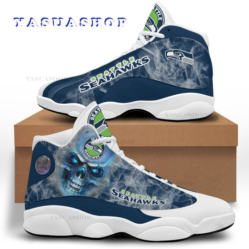 seattle seahawks nfl sea blue shoes air jd13 shoes sneakers fan gift shoes hot style this yearprinted shoes for everybody p9scn