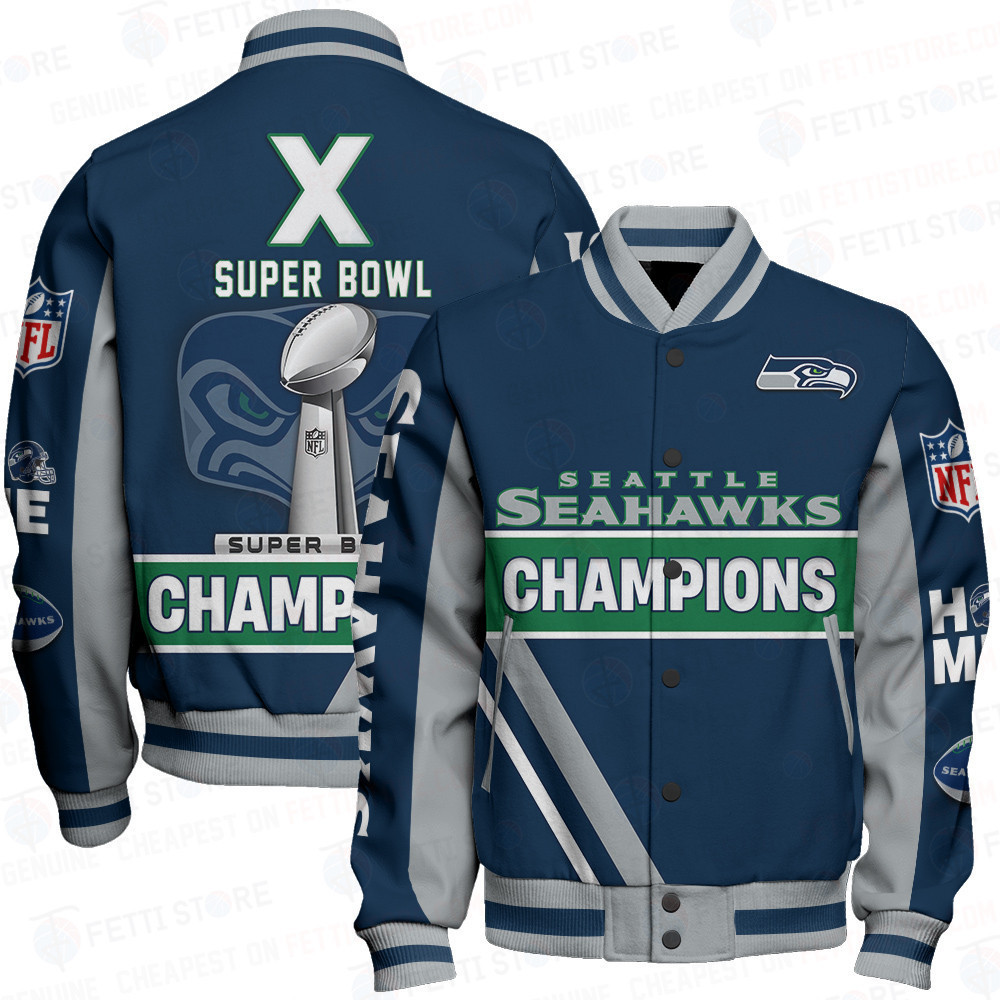 seattle seahawks x super bowl champions design baseball varsity jacket baseball jacket all over print dulqm