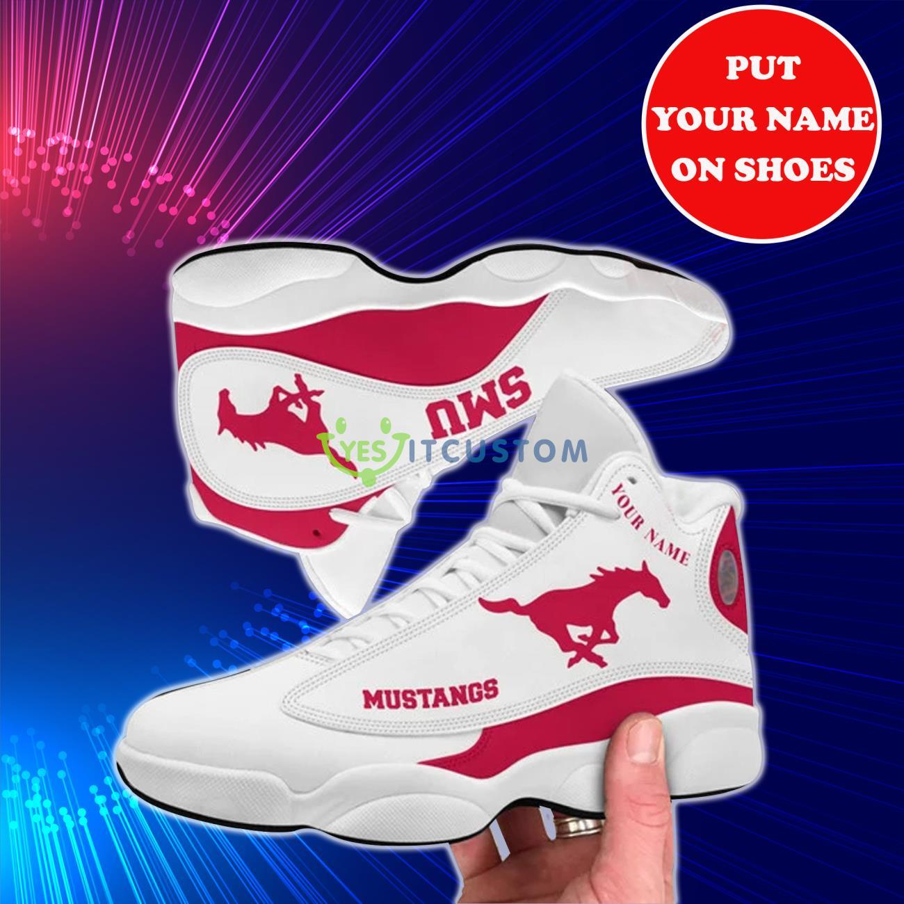 smu mustangs best custom name air jordan 13 shoes