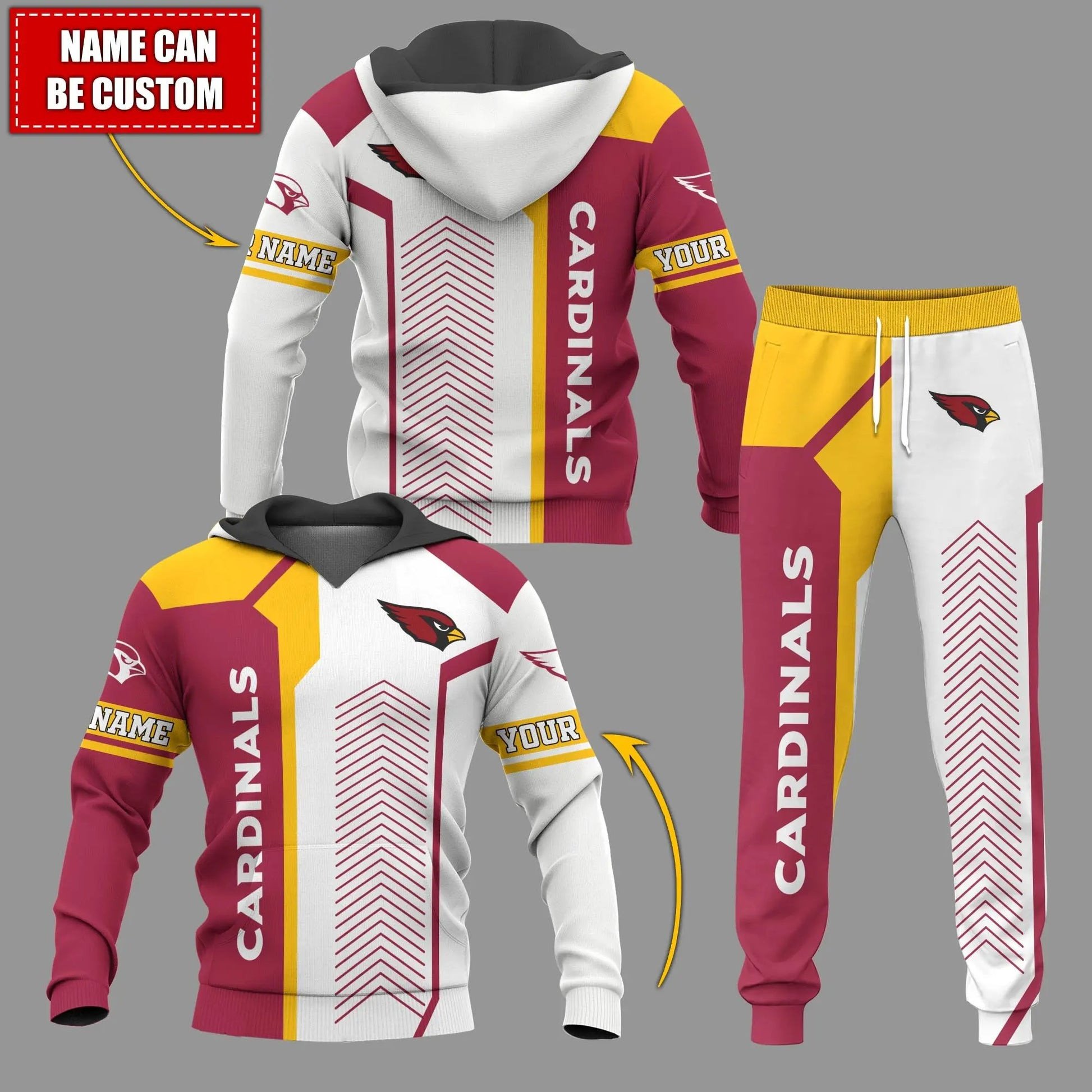 sportswearmerch arizona cardinals nfl personalized hoodie and joggers for fans vrrcw