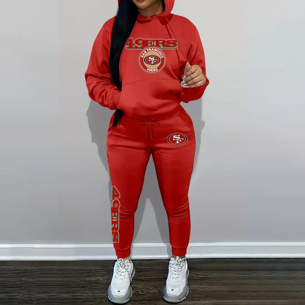 sportwearmerch san francisco 49ers nfl hoodie and joggers gifts for fans limited edition oeql9