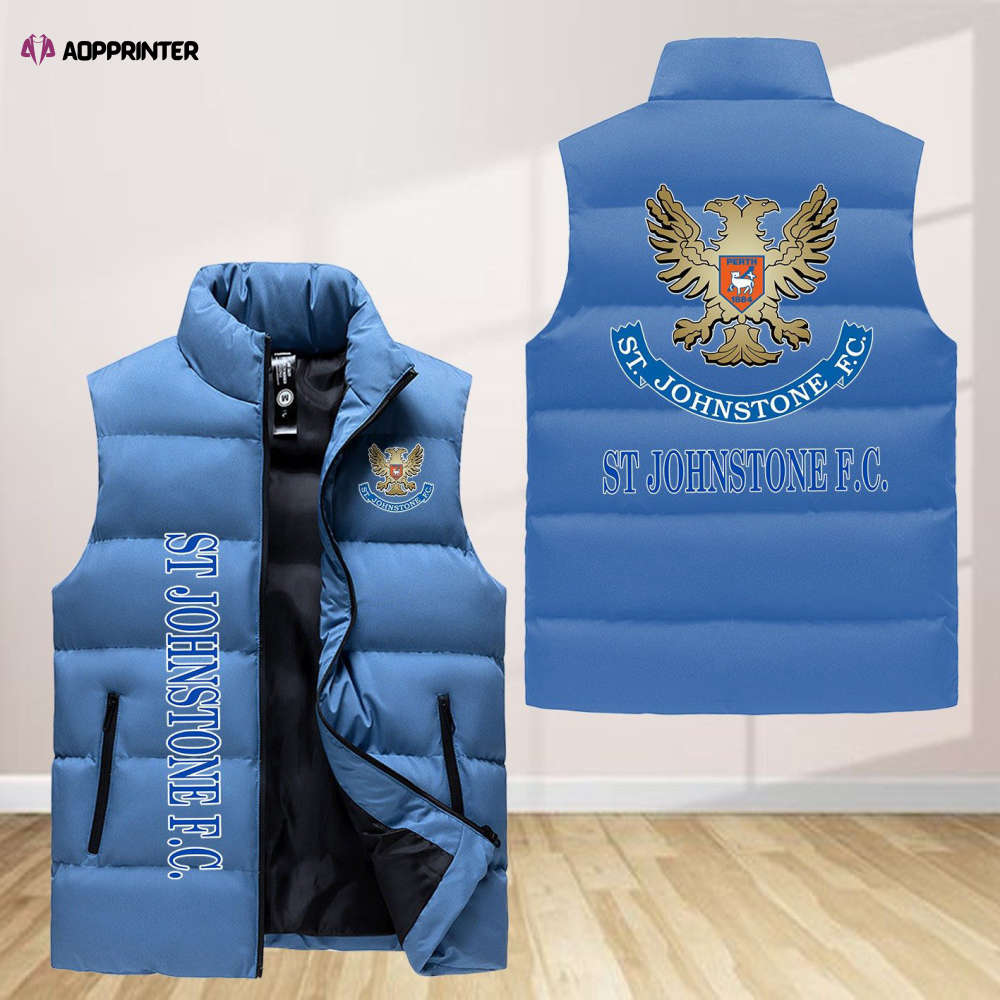 st johnstone f c sleeveless puffer jacket custom for fans spj0787