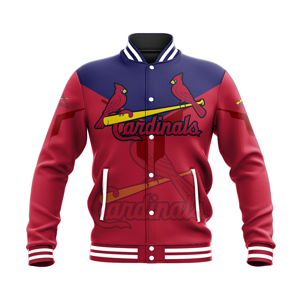 st louis cardinals baseball jacket button up zipper hooded all over print drinking style mlb dzts7