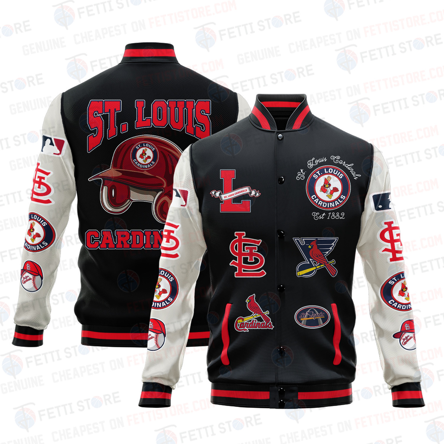 st louis cardinals mlb baseball varsity jacket baseball jacket all over print v2 tufi9