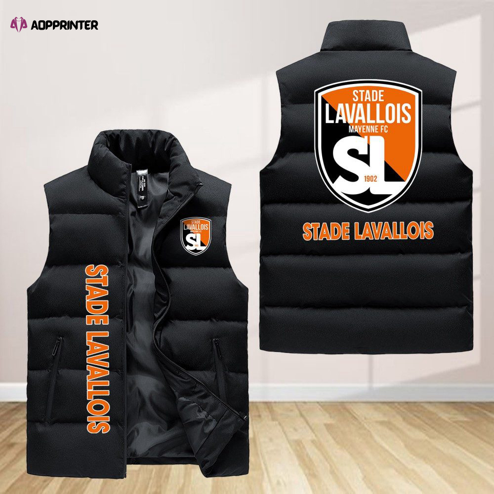 stade lavallois sleeveless puffer jacket custom for fans gifts