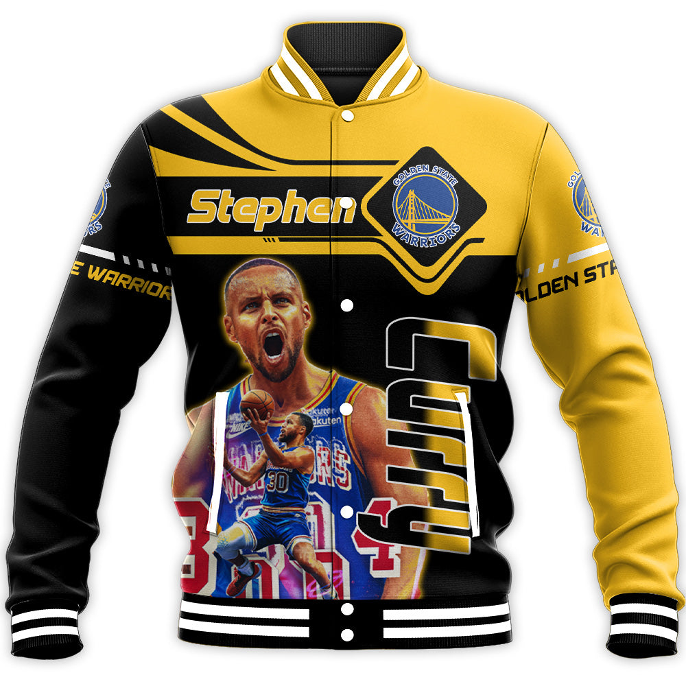 stephen curry born to play baseball jacket button up zipper hooded all over print nba qfswv