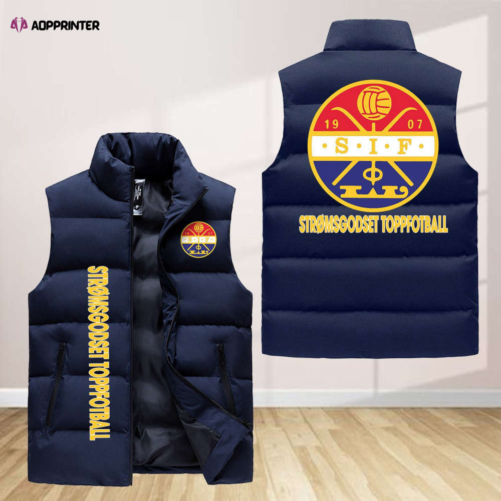 stromsgodset toppfotball sleeveless puffer jacket custom for fans spj0243