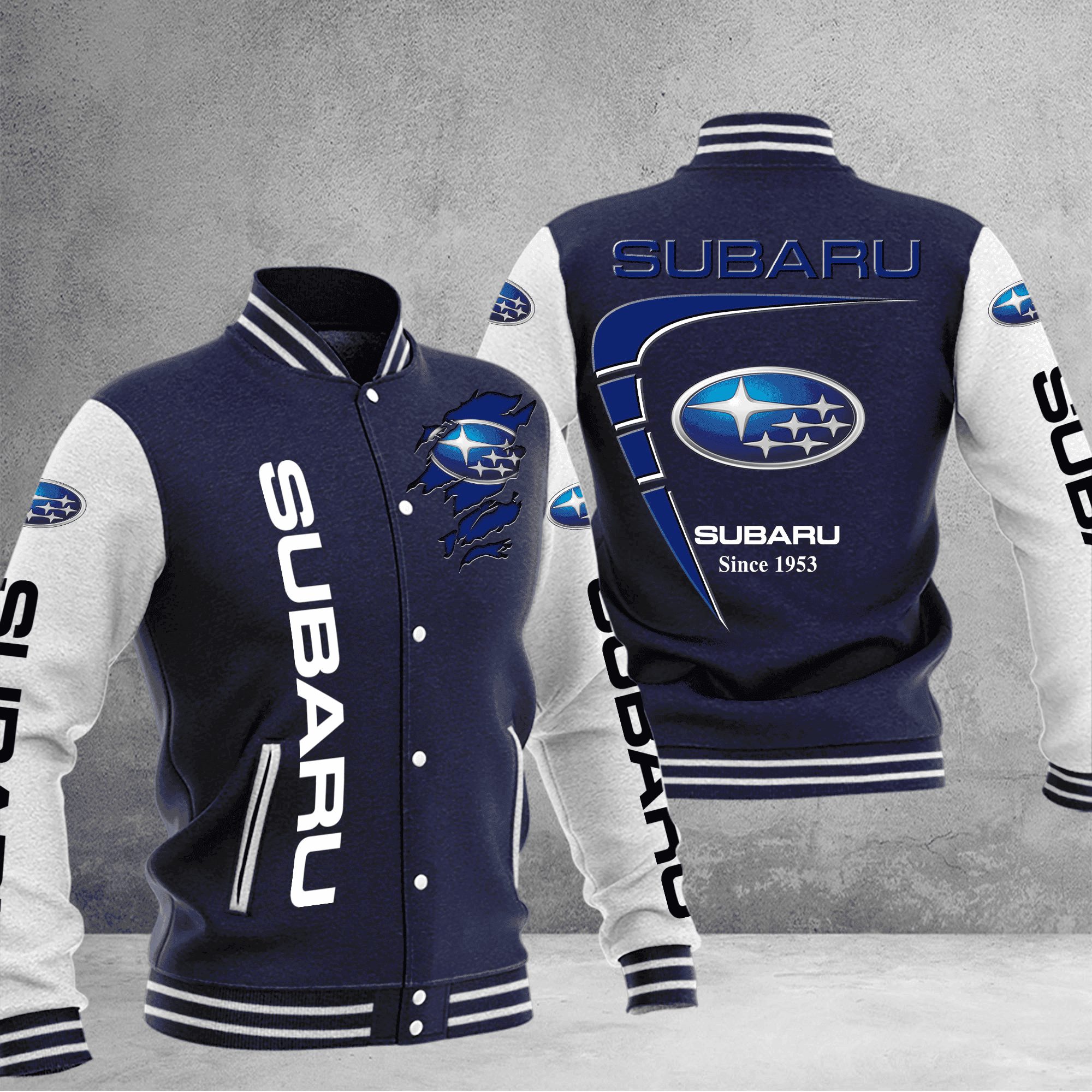 subaru baseball varsity jacket baseball jacket all over print cmqdy