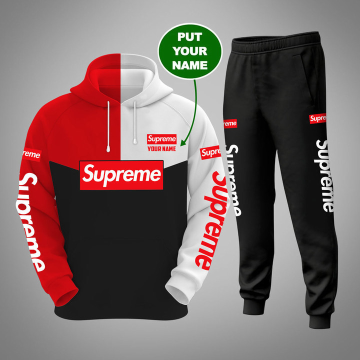 supreme red white personalized hoodie long pants 101 20231203102316748