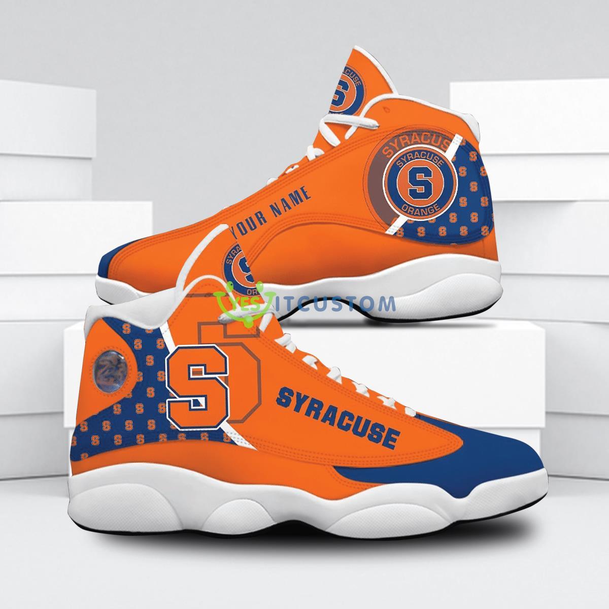 syracuse orange football best custom name air jordan 13 shoes