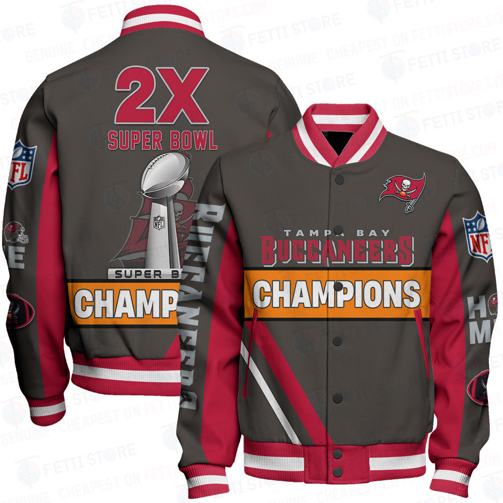 tampa bay buccaneers 2x super bowl champions design baseball varsity jacket baseball jacket all over print d01if