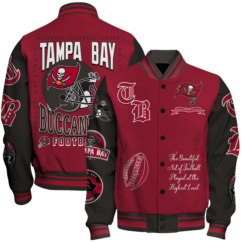 tampa bay buccaneers nfl 2024 national football conference unisex baseball varsity jacket baseball jacket all over print v3 l5uqr