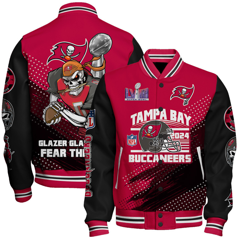 tampa bay buccaneers nfl baseball varsity jacket baseball jacket all over print stm v3 izpiy