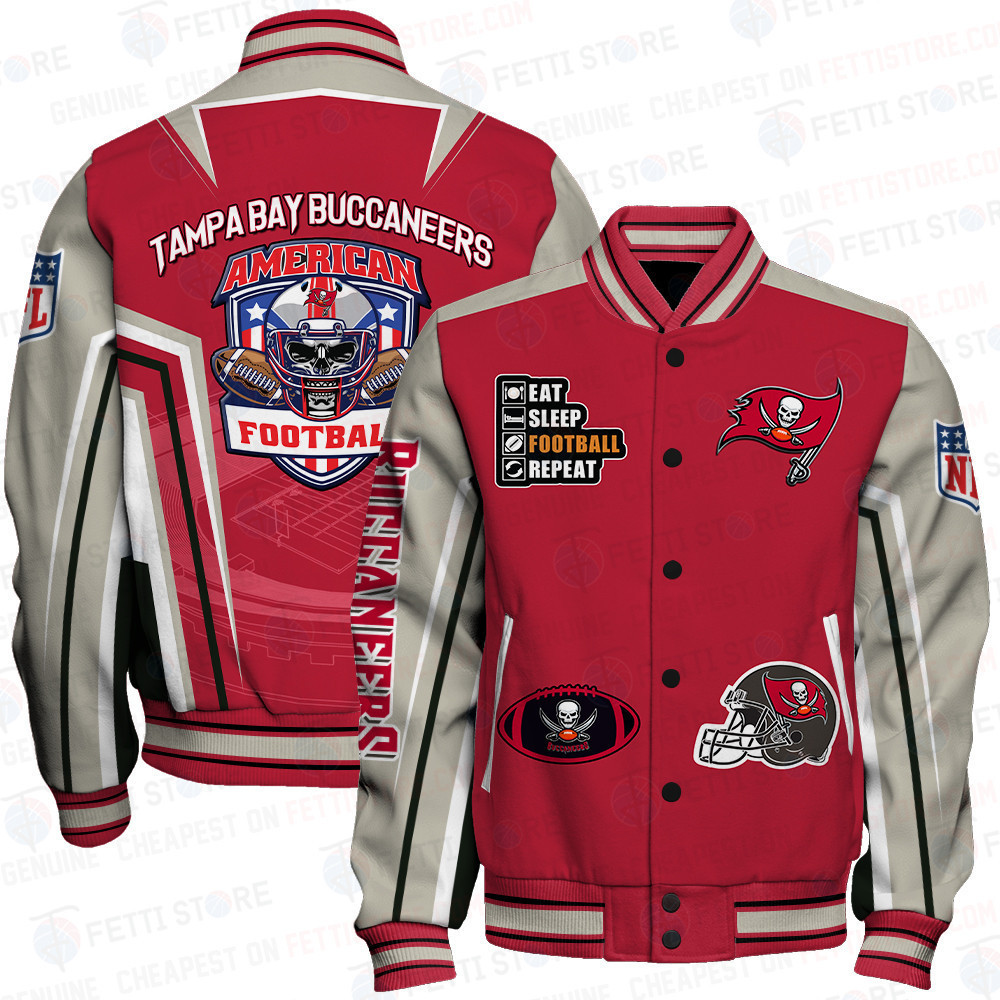 tampa bay buccaneers nfl baseball varsity jacket baseball jacket all over print stm v4 4sq9e