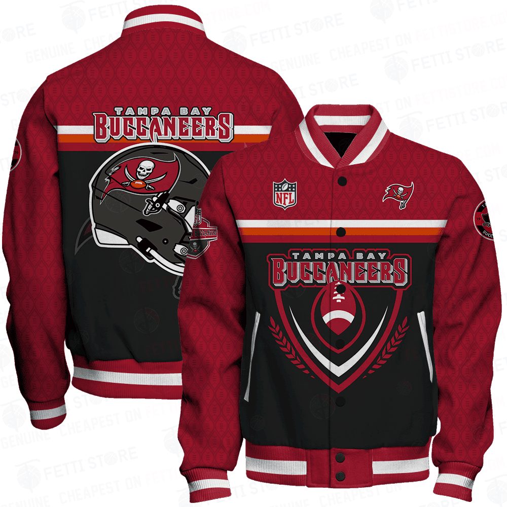 tampa bay buccaneers traditional football pattern baseball varsity jacket baseball jacket all over print m3ymv