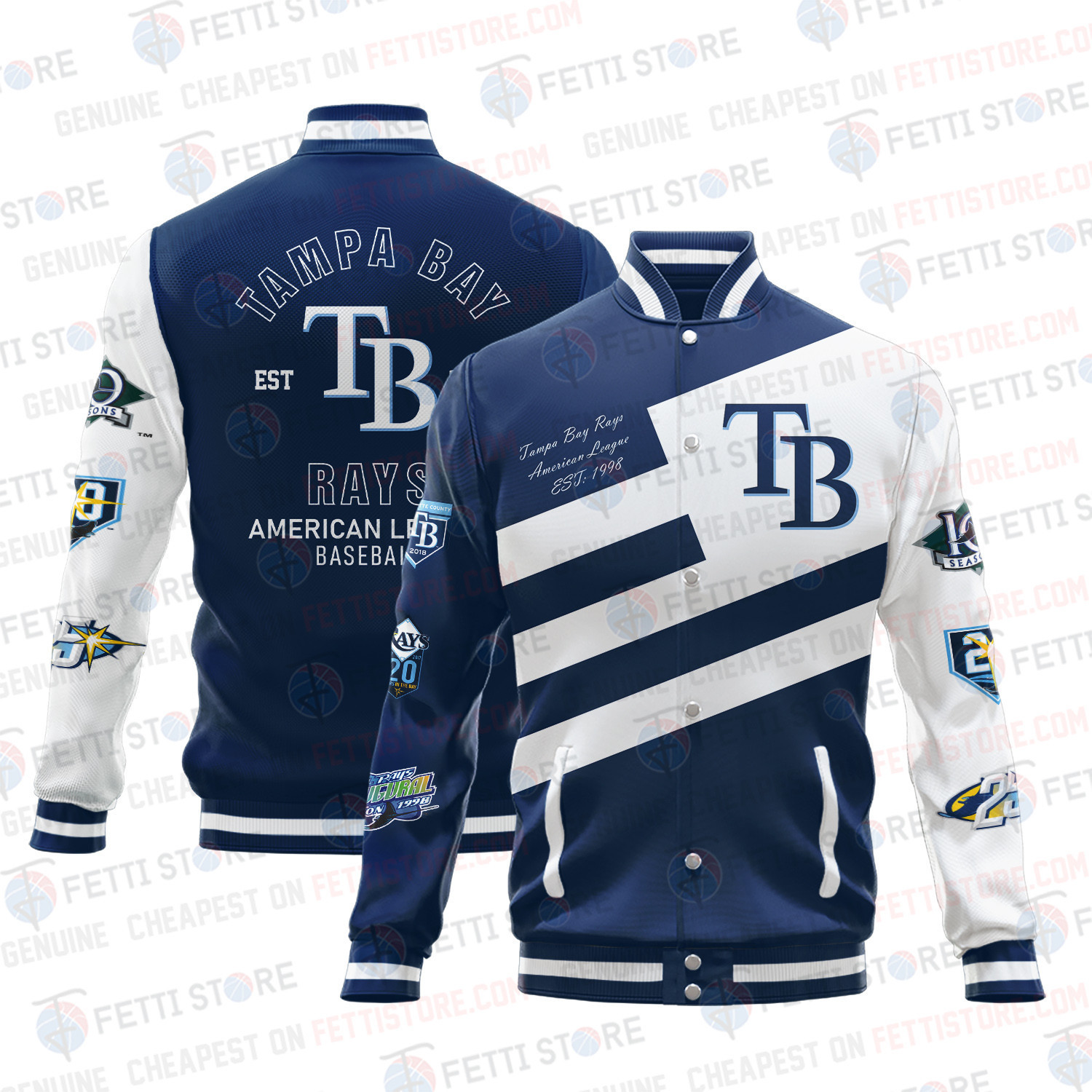 tampa bay rays american league baseball baseball varsity jacket baseball jacket all over print sh1 m0yh5