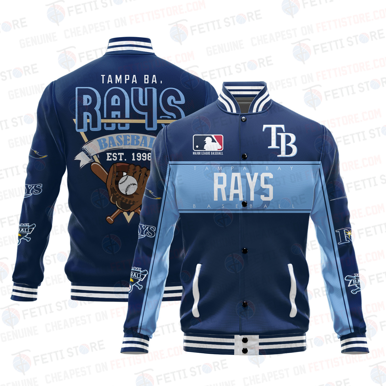 tampa bay rays american league baseball vintage pattern baseball varsity jacket baseball jacket all over print vqqgq