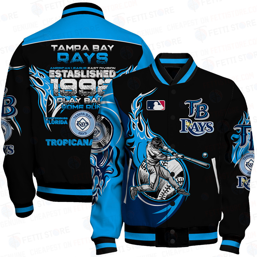 tampa bay rays mlb baseball varsity jacket baseball jacket all over print haych